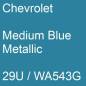 Preview: Chevrolet, Medium Blue Metallic, 29U / WA543G.